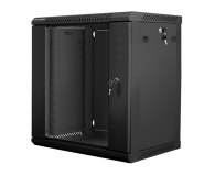 LANBERG Szafa instalacyjna wisząca 19 12U 600X450mm czarna (drzwi szklane) WF01-6412-10B - 455293 - zdjęcie 1